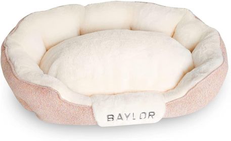 Comfortable Self-Heating Pet Bed with Removable Washable Cover; S Size; Pink