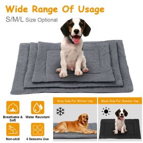 Dog Bed Mat Comfortable Fleece Pet Dog Crate Carpet Reversible Pad Joint Relief S Size