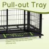 Dog Crate Dog Cage Dog Kennel for Large Dogs, Heavy Duty 36 in Pet Playpen for Training Indoor Outdoor with Plastic Tray, Double Doors & Secure Lock