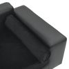 Dog Sofa Dark Gray 31.9"x16.9"x12.2" Plush and Faux Leather