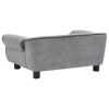 Dog Sofa Gray 28.3"x17.7"x11.8" Plush