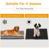 Dog Bed Mat Comfortable Fleece Pet Dog Crate Carpet Reversible Pad Joint Relief S Size