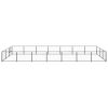 Dog Kennel Black 266.0 ft² Steel