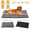 Dog Bed Mat Comfortable Fleece Pet Dog Crate Carpet Reversible Pad Joint Relief S Size