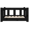 Dog Bed Black 21.9"x17.9"x11" Solid Wood Pine