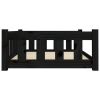 Dog Bed Black 37.6"x25.8"x11" Solid Wood Pine