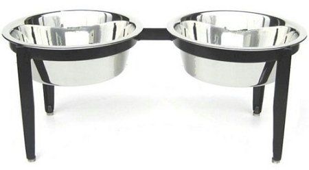 Visions Double Elevated Dog Bowl (Option: Medium)