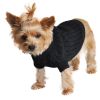 Dog Cable Knit 100% Cotton Sweater Jet Black