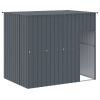 Dog House with Run Anthracite 84.3"x420.9"x71.3" Galvanized Steel