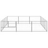 Dog Kennel Silver 129.2 ft² Steel