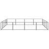 Dog Kennel Black 172.2 ft² Steel