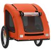 Pet Bike Trailer Orange Oxford Fabric and Iron