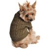 Dog Cable Knit 100% Cotton Sweater Herb Green