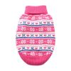 Dog Cable Knit 100% Cotton Sweater Snowflakes and Hearts Pink