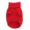 Dog Cable Knit 100% Cotton Sweater Fiery Red