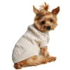 Dog Cable Knit 100% Cotton Sweater Oatmeal